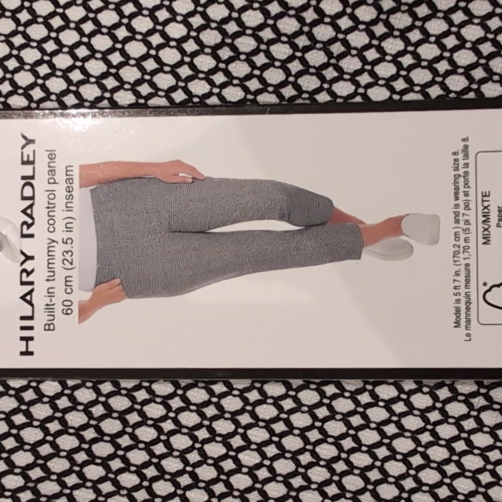 Sz 12: Hilary Radley Black and White Patterned Pants